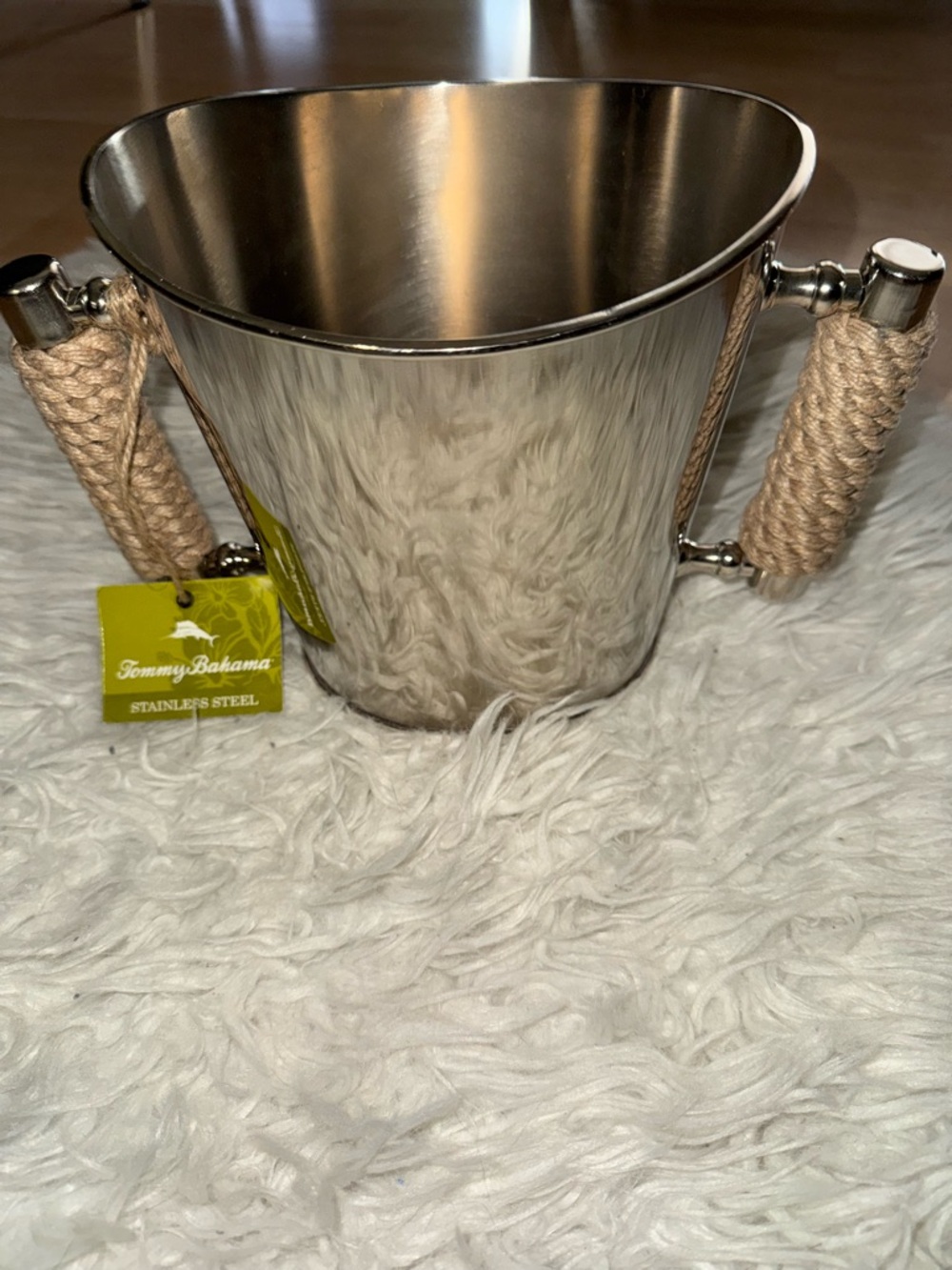 NWT Tommy Bahama Stainless Steel Nautical Ice Bucket
